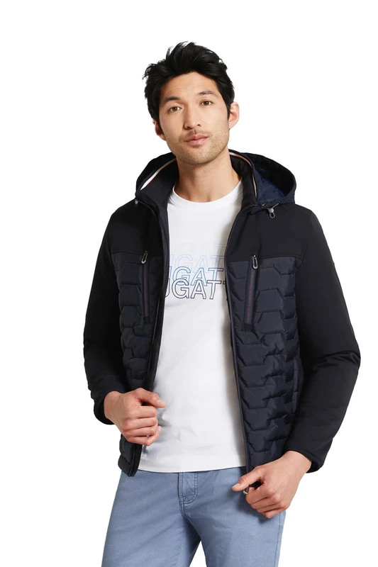 bugatti Men's 573313-51031 Jacket, Navy-390, 56