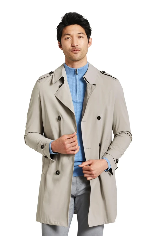 bugatti Men's 533500-59010 Coat, Light grey-210, 106 cm