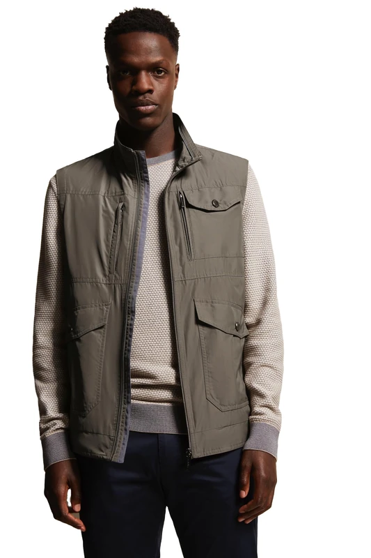 bugatti Men's 578100-59052 Vest, Olive-160, 42