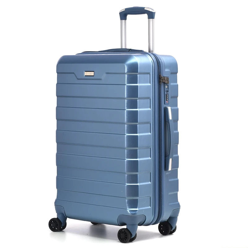 RMW Suitcase Large Medium Cabin Size | Hard Shell | Lightweight | 4 Dual Spinner Wheels | Trolley Luggage Suitcase | Hold Check in Luggage | TSA Combination Lock (Ice Blue, Large 28")
