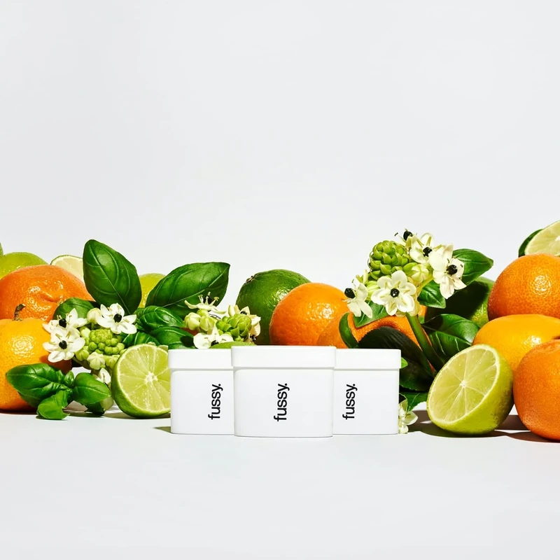 Fussy - Natural Deodorant Refill - Pack of 3 - Aluminium Free - Lime Scent - 24 Hour Protection - 100% Effective - Tropic Tonic - Lime, Basil & Mandarin - Vegan & Cruelty Free - 3 x 40g Refills