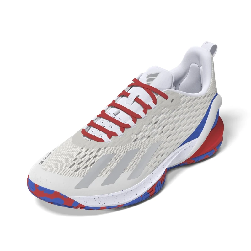 adidas Men's Adizero Cybersonic M Shoes-Low (Non Football), FTWR White Silver Met Bright Red, 15 UK - Image 1