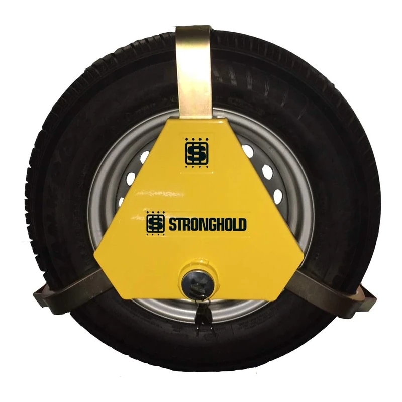 Stronghold Apex 195/55 R10 Triangular Wheel Clamp Suitable for Caravans, Trailers, Horse Boxes, Vans and Motorhomes Tyre Width 195mm Diameter 460mm - 600mm Sold Secure Gold Standard
