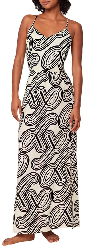 Triumph Women's Beach Mywear Maxi Dress 01 Pt Swimwear Cover up, White-Light Combination, 20
