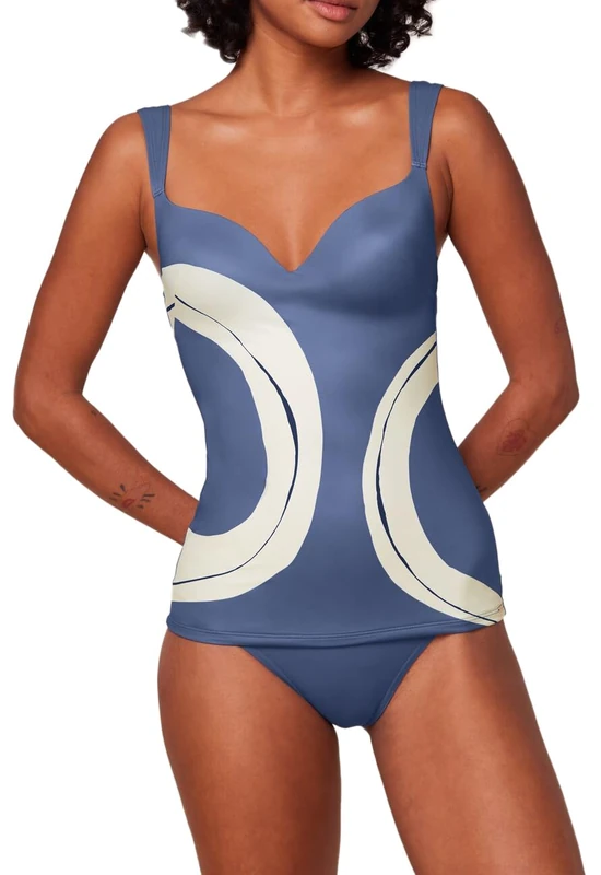 Triumph Women's Summer Allure Wp Tankini Top, Blue Combination., 10 UK/B