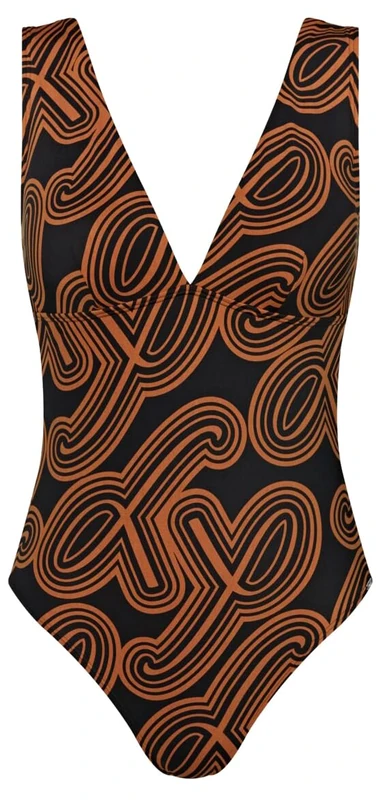 Triumph Women's Flex Smart Summer OP 05 pt One Piece Swimsuit, Brown - Dark Combination, 01, Brown, 01