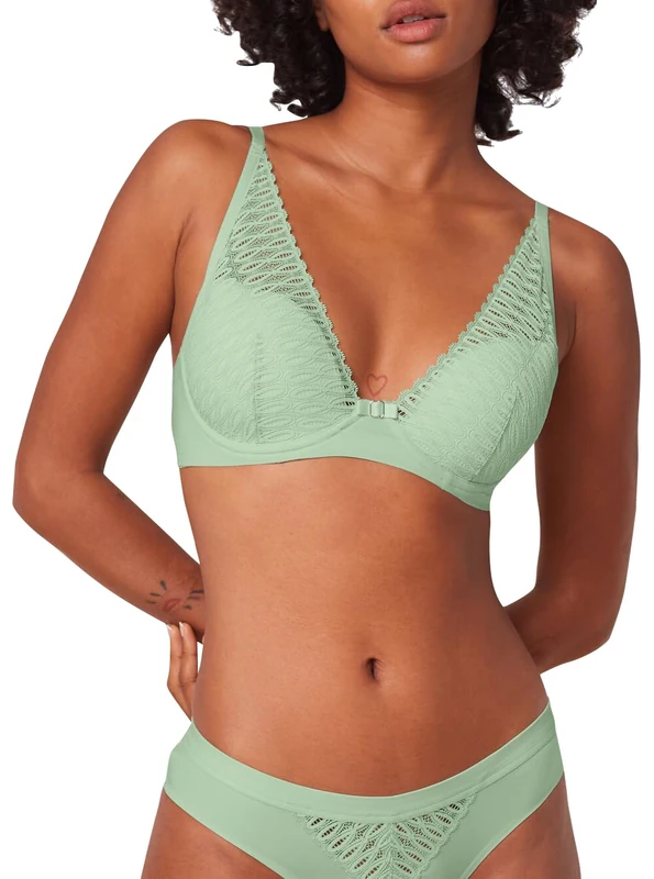 Triumph Aura Spotlight T WP Bra for Women, Silky Green, 36E