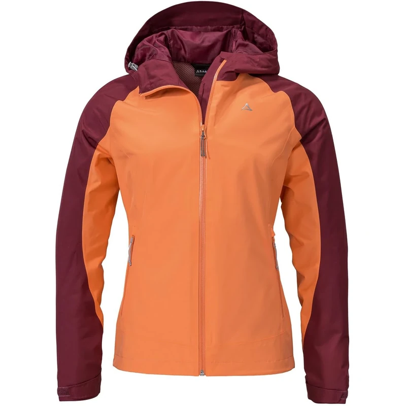 Schöffel Wamberg L Women's Hiking Jacket with Adjustable Hood, Chrysanthemum, 30 EU, Dark Burgundy, 40