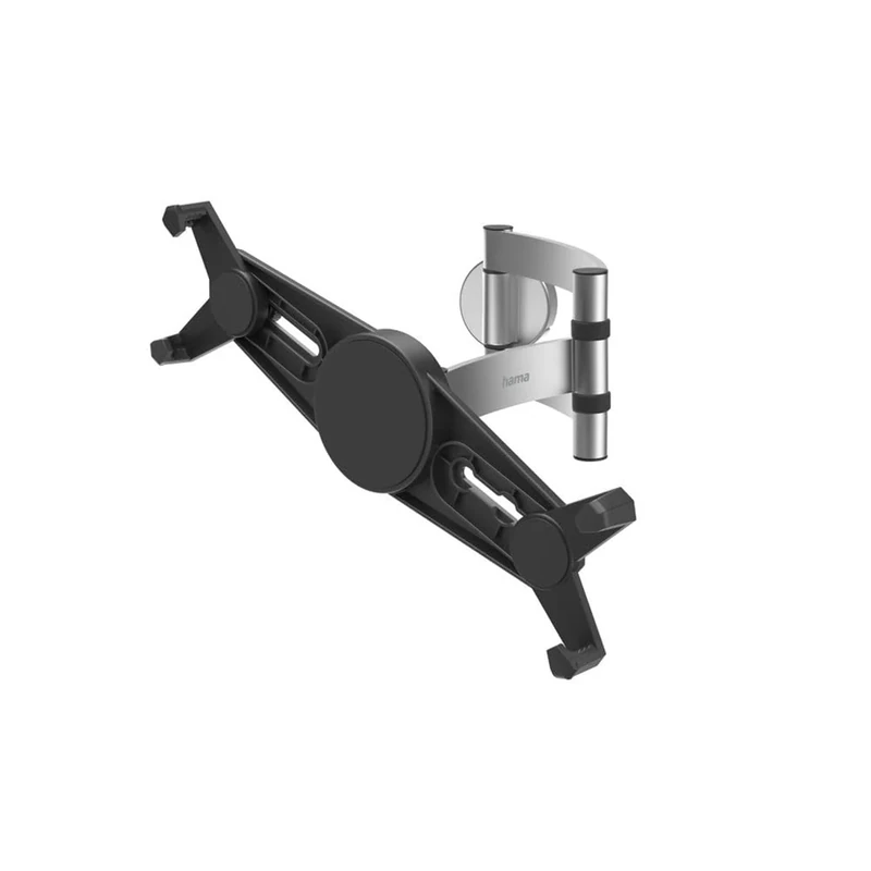 Hama Wall Mount for Tablet from 7 to 11 Inches (Adjustable Arm and Tilt, with Cable Cover, Ideal for iPad, Samsung Tab and More) Aluminium - Image 1