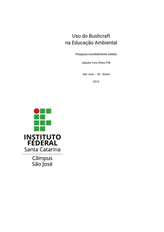 Uso do Bushcraft na Educação Ambiental