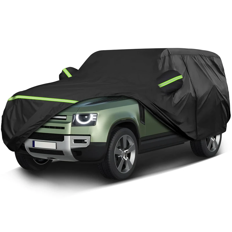 QUNSUNUS 6 Layer Car Cover for Land Rover Defender Car Cover Waterproof All Weather 210T Windproof Custom Fit for Land Rover Defender 110 4-Door 2020-2023
