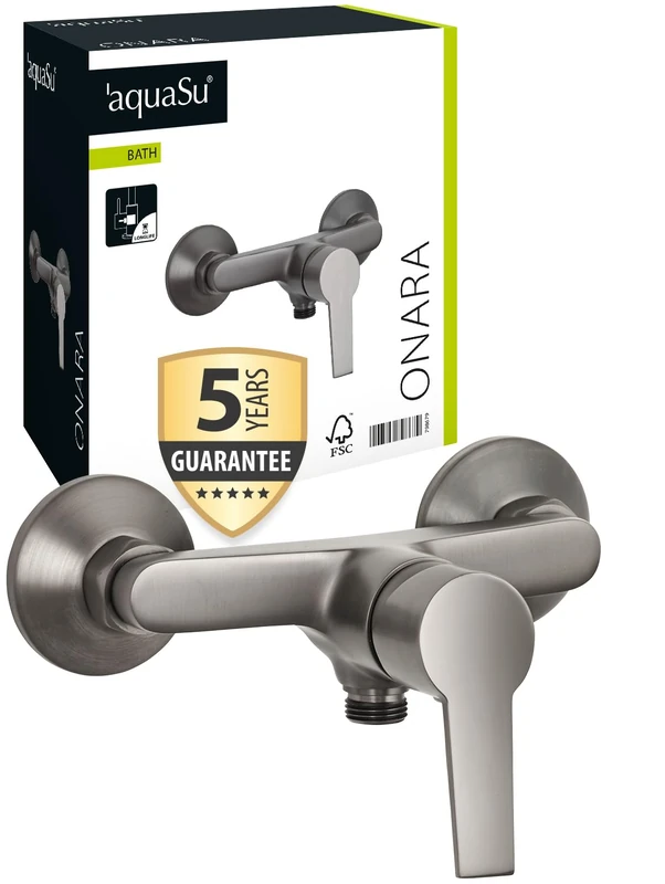 'aquaSu® Onara 798679 Shower Tap Type 1/2 Inch Shower Outlet Bottom, Wall Mounting, Standard S Connections, Ceramic Cartridge, Brass Core, Industrial - Image 1