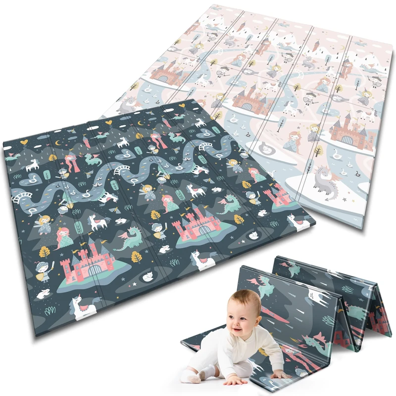 Children's Foam Mat Double-Sided Foldable 180 x 200 cm Nukido Kingdom