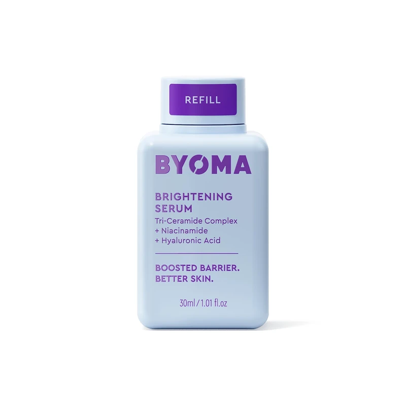 BYOMA Brightening Serum Refill (30ml) Brightening and Hydrating Face Serum with Hyaluronic Acid, Niacinamide and Ceramides for a Glowing and Radiant Skin
