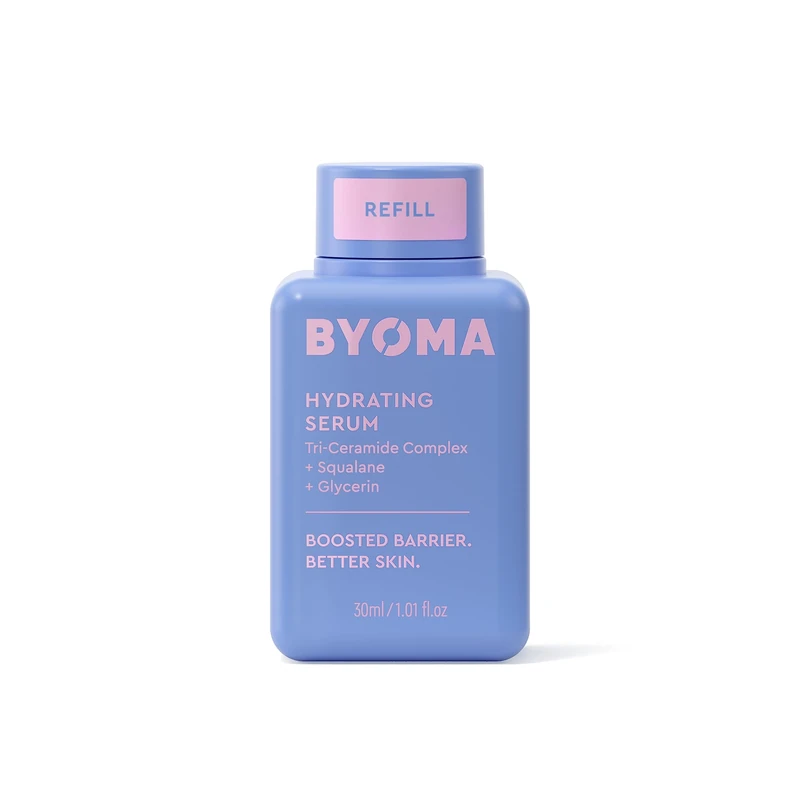 BYOMA Hydrating Serum Refill (30ml) Ultralight Moisturising Face Serum with Ceramides for Glowing, Dewy Skin - Oil-Free, Vegan