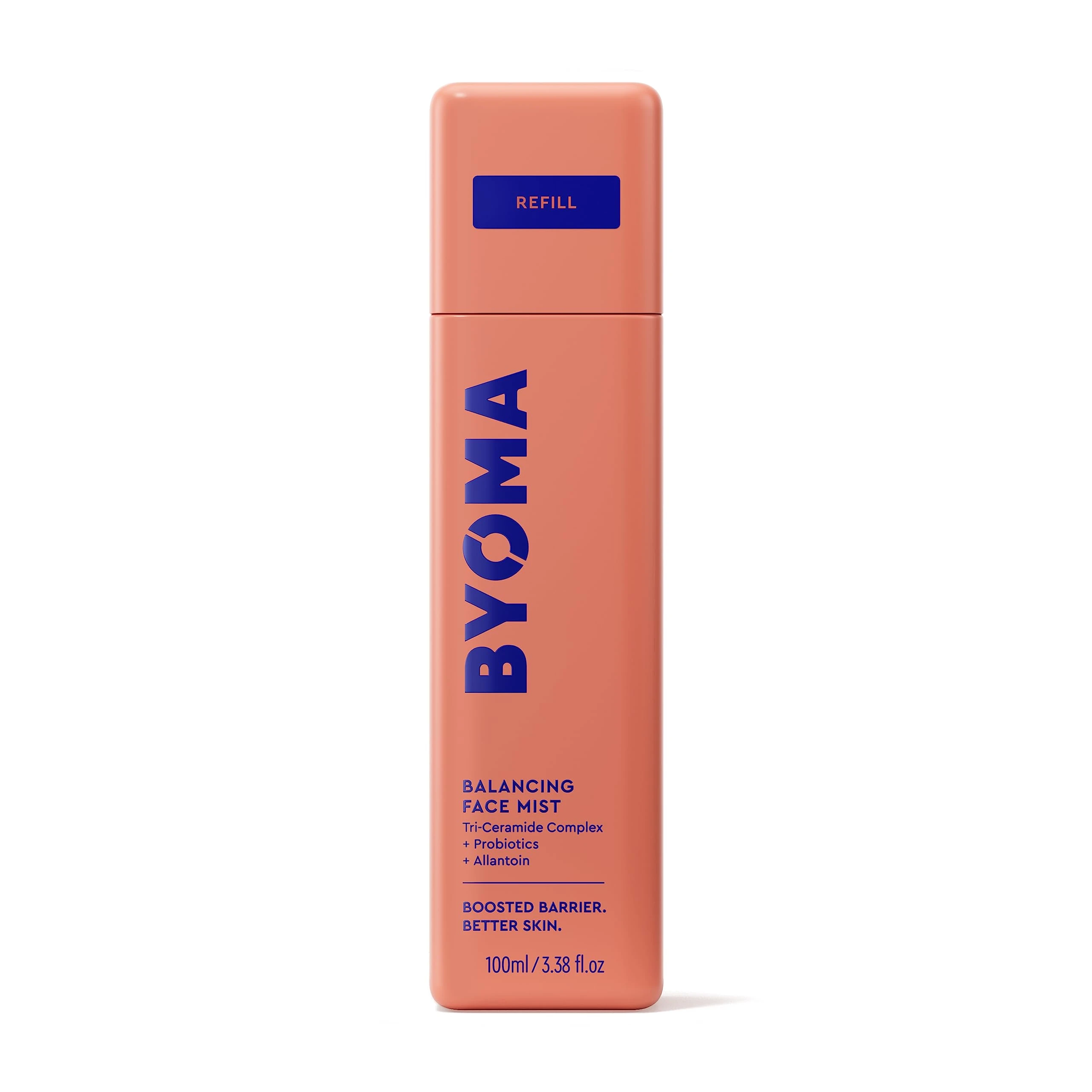 BYOMA Balancing Face Mist Refill (100ml) pH Balanced Face Toner with Ceramides, Probiotics and Allantoin - Alcohol Free Toner Spray - Balance, Soothe and Refresh Throughout the Day