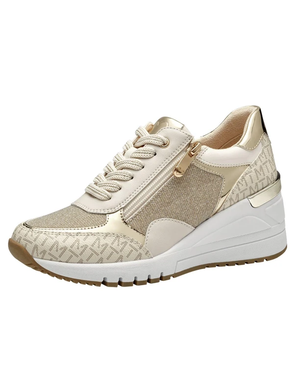 MARCO TOZZI Women's 2-23723-41 Sneaker, Cream Comb, 5