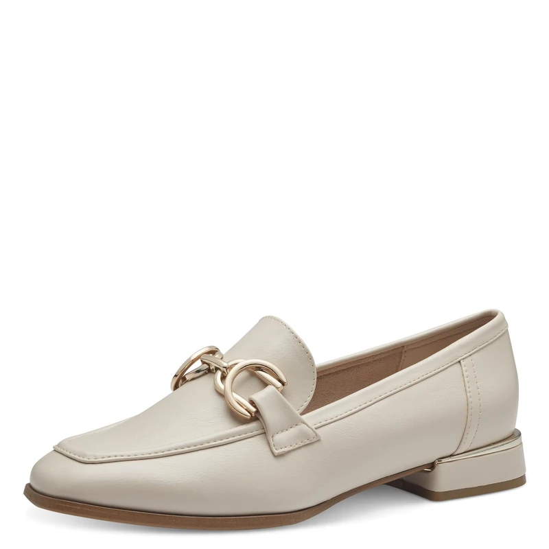 MARCO TOZZI Women's 2-24301-42 Loafers, Cream, 5