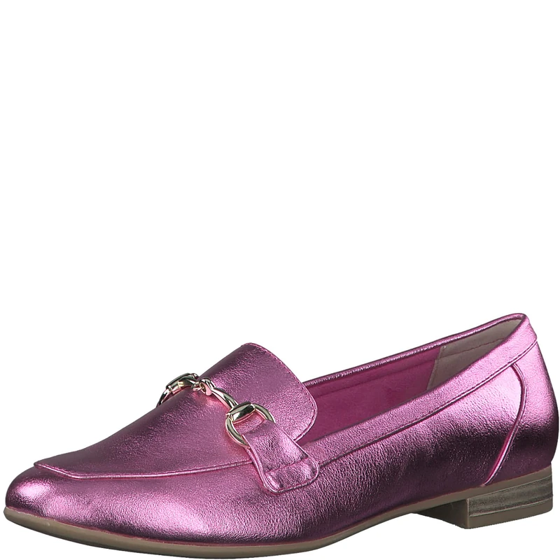 MARCO TOZZI Women's 2-24212-42 Loafers, Pink Metallic, 4