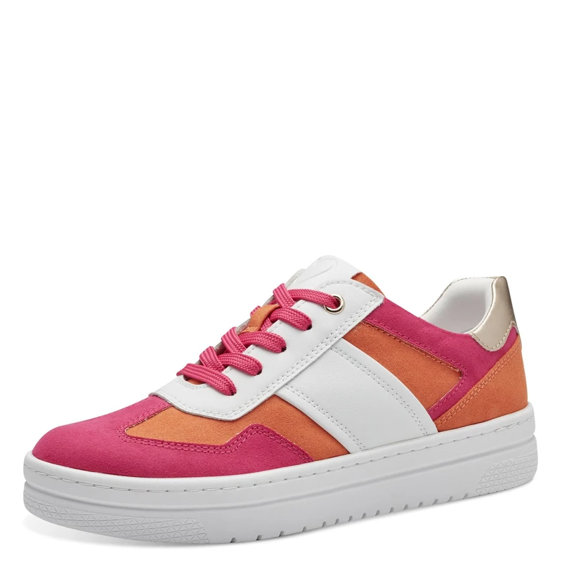 MARCO TOZZI Women's 2-23746-42 Sneaker, White Pink, 5.5