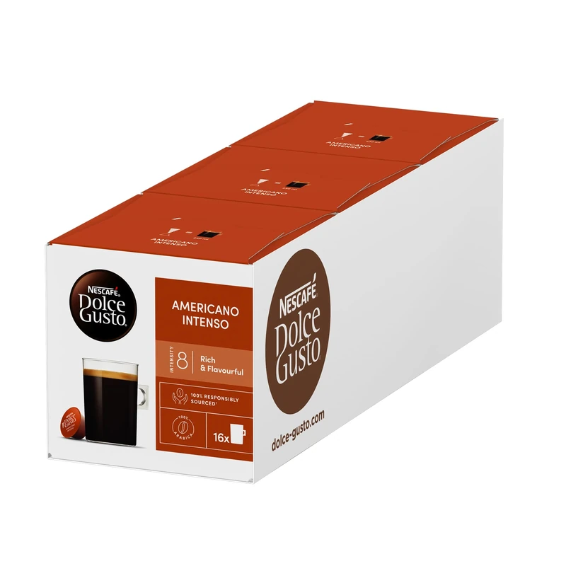 NESCAFÉ DOLCE GUSTO Americano Intenso Coffee Pods (Total 48 Servings)