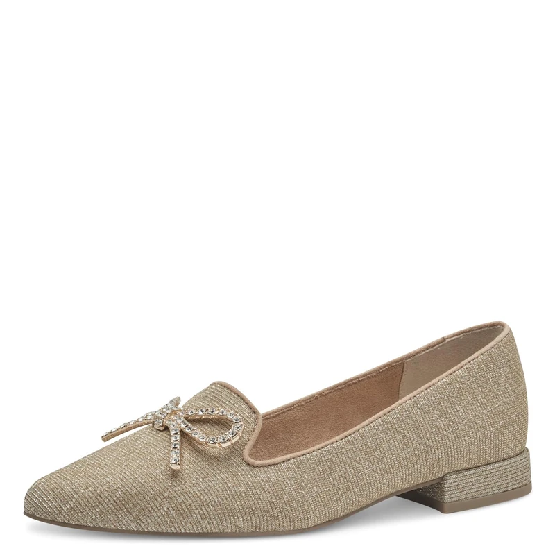 MARCO TOZZI Women's 2-24201-42 Loafers, Gold, 6.5