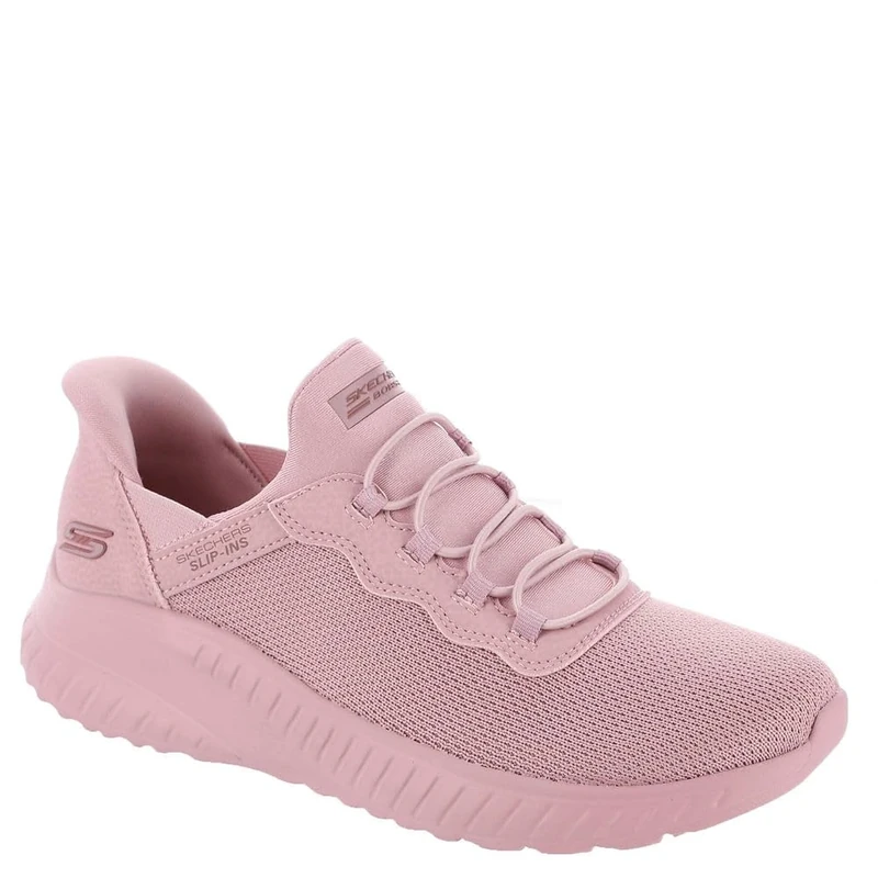 Skechers Women's Bobs Sport Squad Chaos Slip-Ins Rose Low Top Sneaker Shoes 11