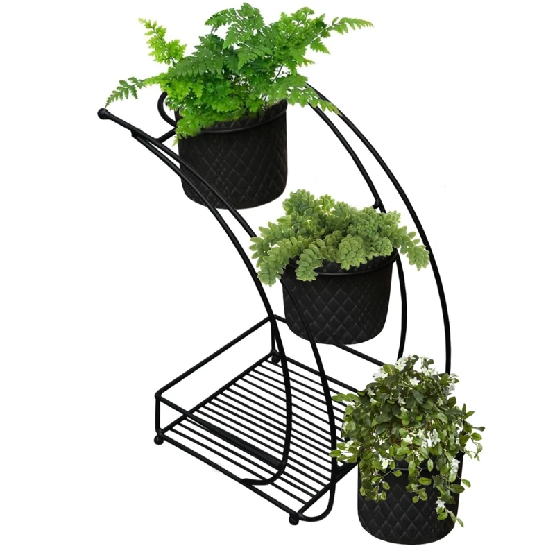 WELL HOME MOBILIARIO & DECORACIÓN Vertical Planter 3 Pots 19x19x37