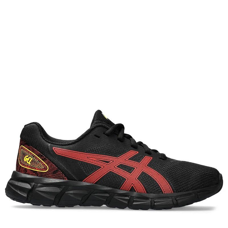 ASICS Boys Gel-Quantum Lyte Ii Gs Sneaker, Black Cherry Tomato, 3 UK