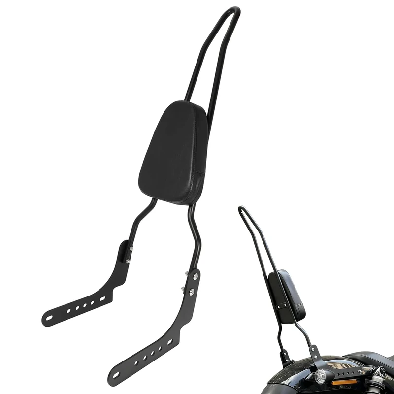 Motaux Passenger Sissy Bar Backrest Soft Pad Compatible for Harley Nightster 975 RH975 Special RH975s 2022 2023 2024 2025, Black
