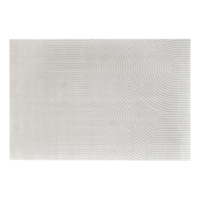 Douceur d'Intérieur Geode Rectangular Rug (140 x 200 cm) Natural Viscose Relief