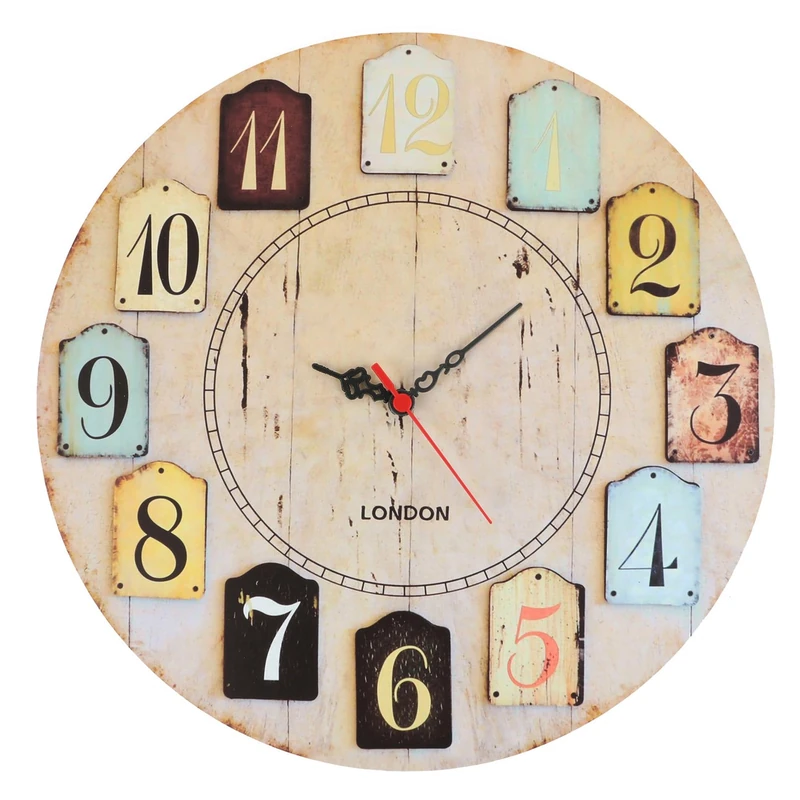 WELL HOME MOBILIARIO & DECORACIÓN London Style MDF Decorative Clock