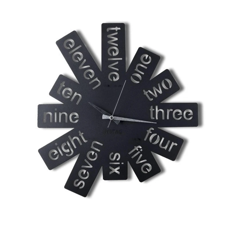 WELL HOME MOBILIARIO & DECORACIÓN Decorative metal wall clock with English numbers style 50x50