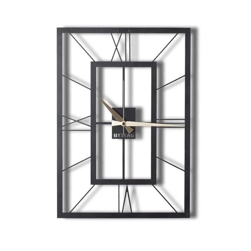 WELL HOME MOBILIARIO & DECORACIÓN Decorative metal square wall clock 49x34.5