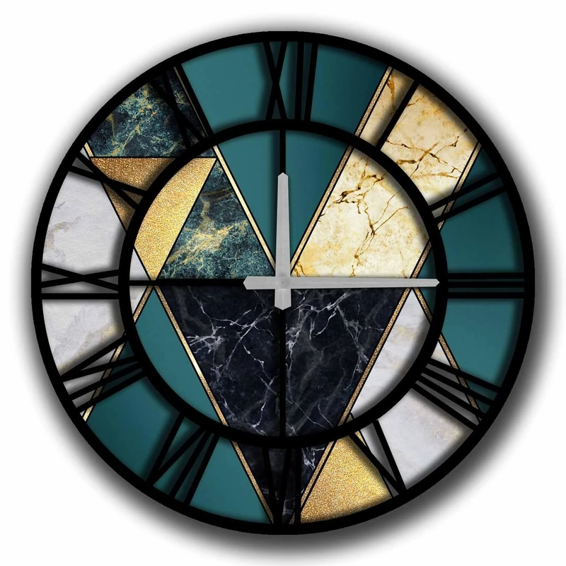 WELL HOME MOBILIARIO & DECORACIÓN MDF Decorative Clock with Triangle Style
