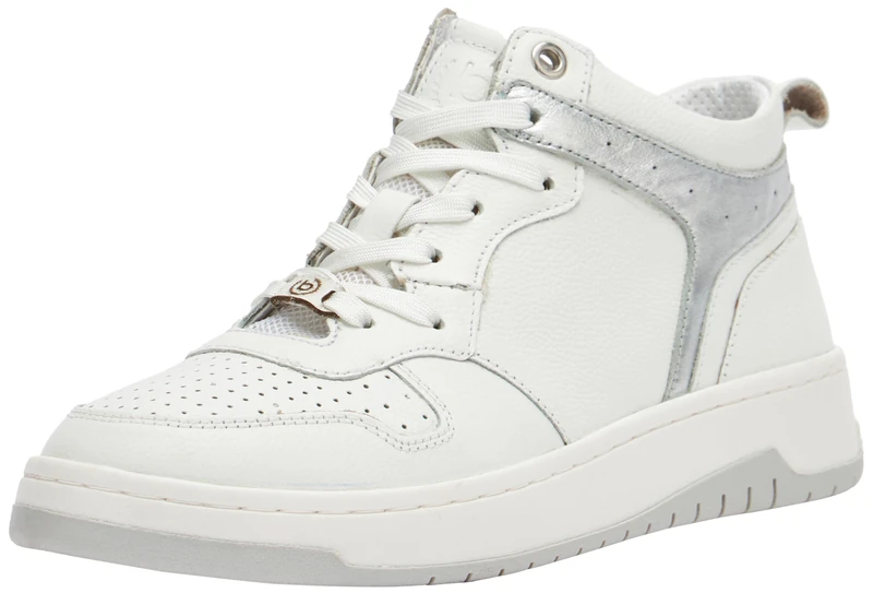bugatti Women's 435-ai332 Sneaker, White/Silver, 7.5 UK