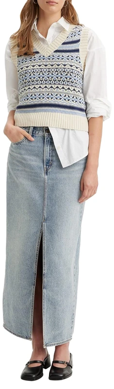 Levi's Women's Ankle Column Skirt, Please Hold, 6