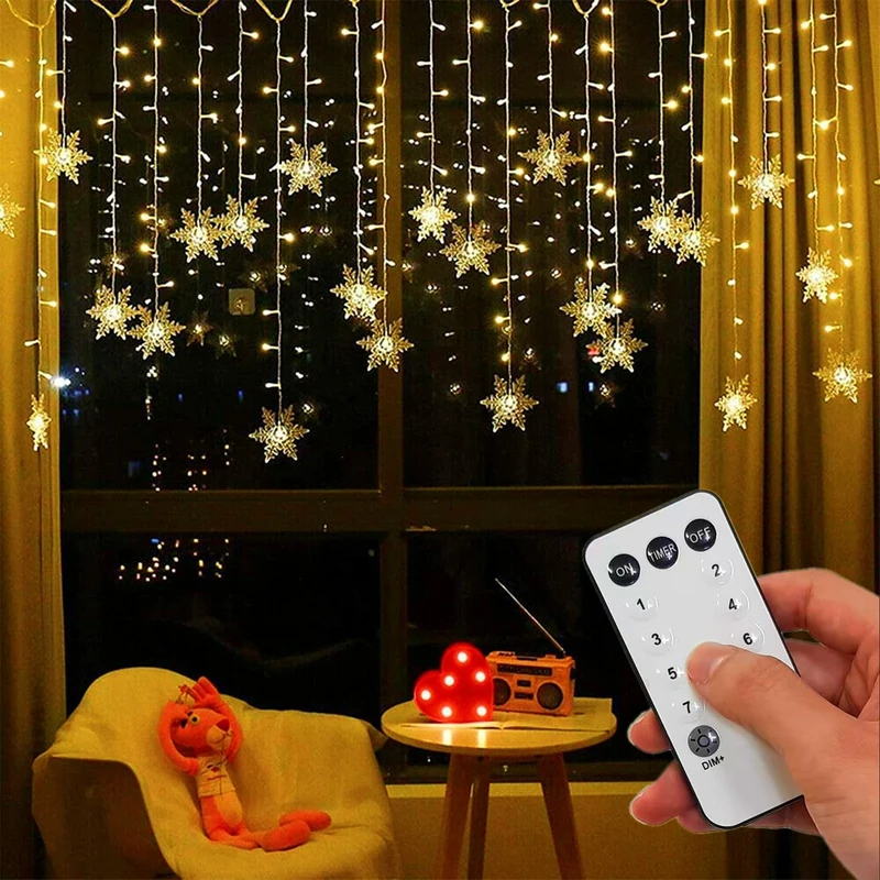 OAICIA 96-LED Fairy Curtain Light - 3.5M Warm White String Lights