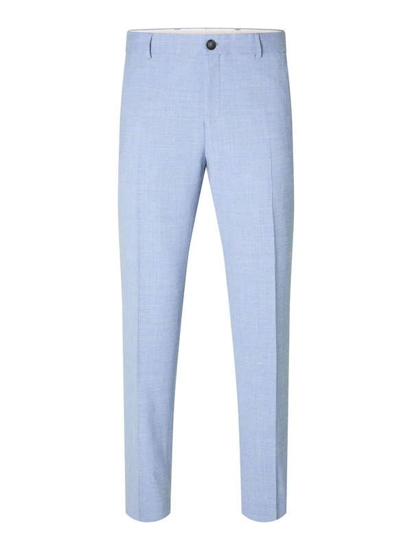 Selected Homme Male Trousers Linen Mix, Light Blue, 42