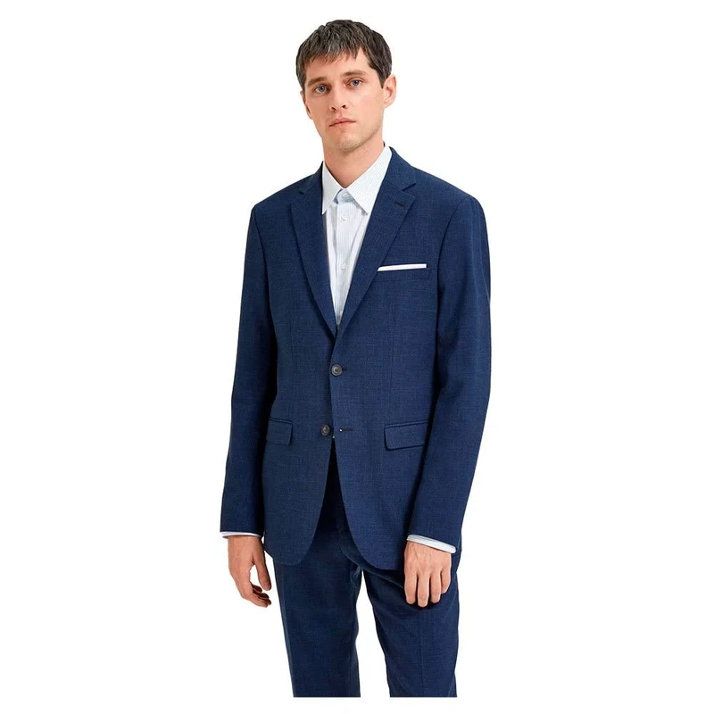 SELETED HOMME SLHSLIM-Oasis Linen BLZ NOOS Suit Jacket, Dark Navy
