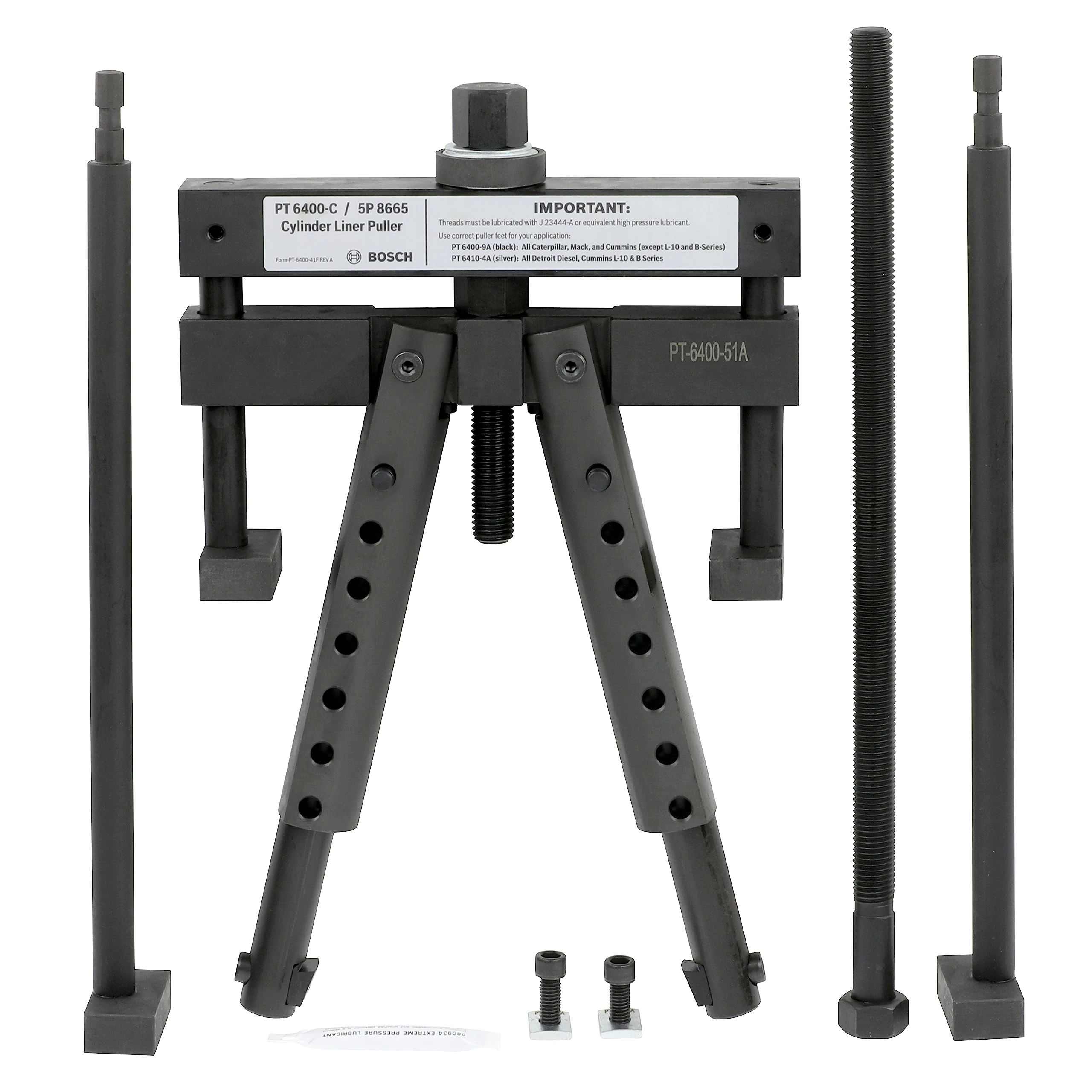 OTC 5668 Universal Cylinder Liner Puller - Compatible with Select Mack, Volvo, Detroit Diesel, International, Cummins, and Cat Heavy Duty Diesel Engines