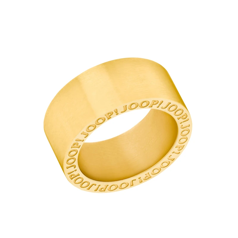 JOOP! ring stainless steel unisex women men rings, gold, comes in jewelry gift box 2035905