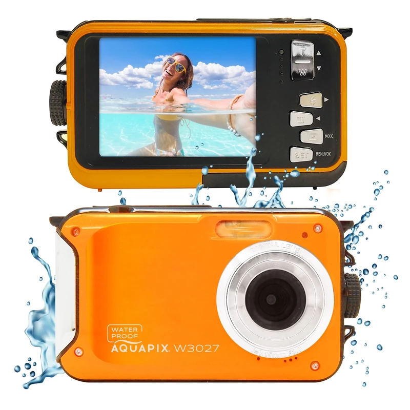 Easypix Aquapix W3027-O Wave Gold Digital Camera 5 Mill Pixel Waterproof Orange