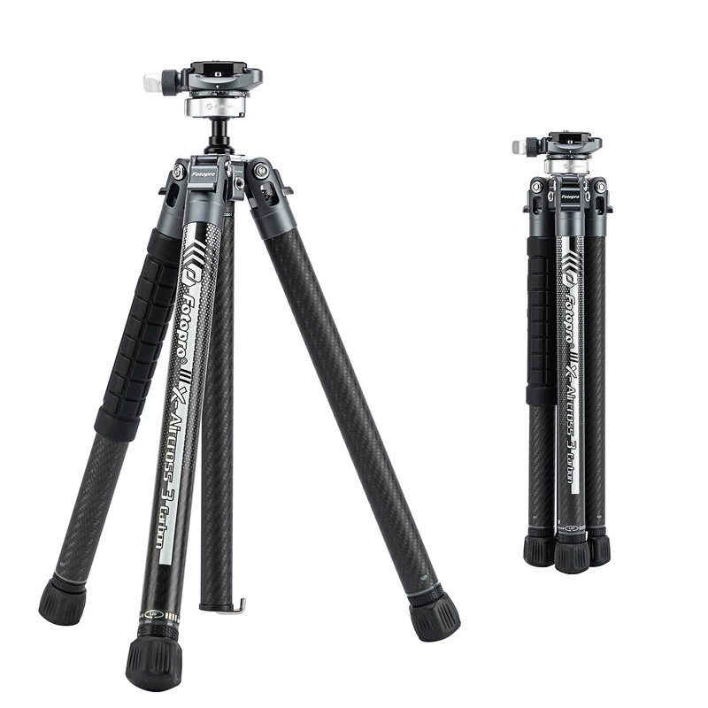 Fotopro 62" Camera Tripod, Ultralight 1.8lbs Carbon Fibre Tripod with 360° Ball Head, 22lbs Load, 1-Sec Quick Lock, Carry-On Travel Tripod for DSLR Mirrorless Cameras, X-Aircross 3 Lite