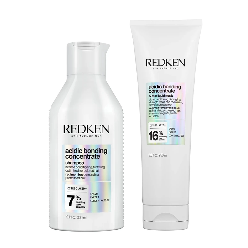 REDKEN Acidic Bonding Concentrate Shampoo 300ml & 5 Minute Liquid Mask DUO