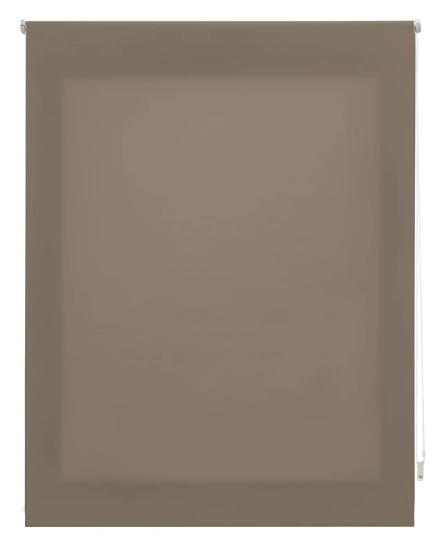 DECORBLIND | Smooth Translucent Roller Blind, Blind Size: 140 x 250 cm Width x Length/Plain Fabric Dimensions: 137 x 245 cm – Translucent Taupe Colour Easy Installation to Wall or Ceiling