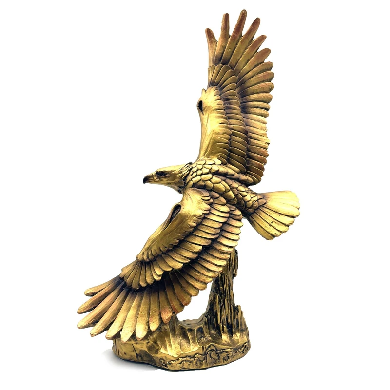 SHTWX 13 Inch Resin Eagle Statue Sculpture Frgurine Gift for Home Office Living Room Desktop Display Decorative Decoration