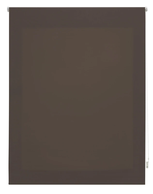 DECORBLIND | Smooth Translucent Roller Blind, Blind Size: 100 x 250 cm Width x Length/Plain Fabric Dimensions: 97 x 245 cm - Translucent Dark Brown Easy Installation to Wall or Ceiling