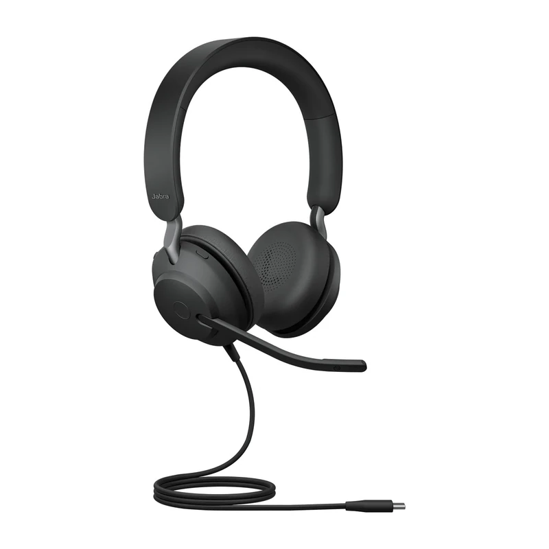 Jabra Evolve2 40 SE Wired Noise-Cancelling Stereo Headset With 3-Mic Call Technology and USB-A Cable - Works with all Leading Unified Communications Platforms such as Zoom and Google Meet - Black