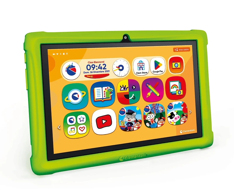 Clementoni Clempad 16795 Tablet for Children Aged 3-6 Years Learning Technology (10 Inches) IPS HD Screen Memory 32GB RAM 2G Android 13 Italian - Image 1